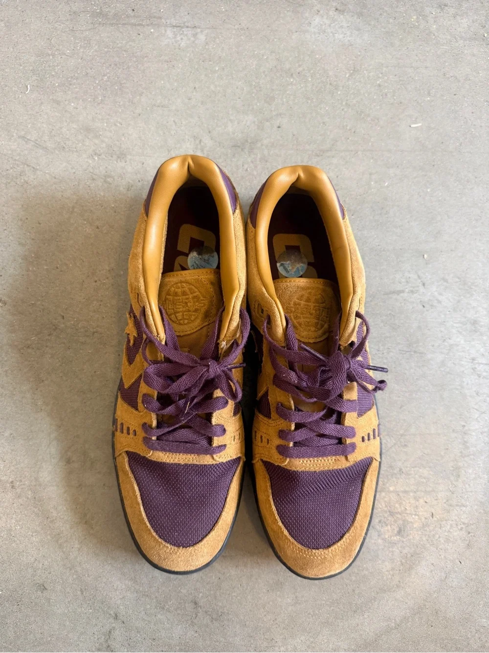 Converse Men's Suede and Mesh Sneakers - Tan and Purple - Picture 6 of 9